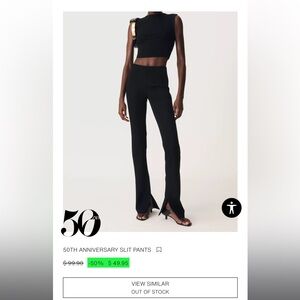 Zara Black Skinny Women's Pants with Ankle Slits